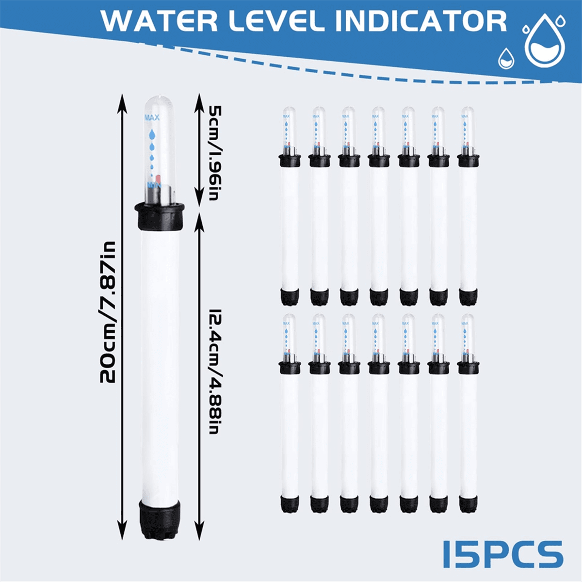Moisture Meter Watering Indicator,15pcs Plants, Water Level Indicator Soil