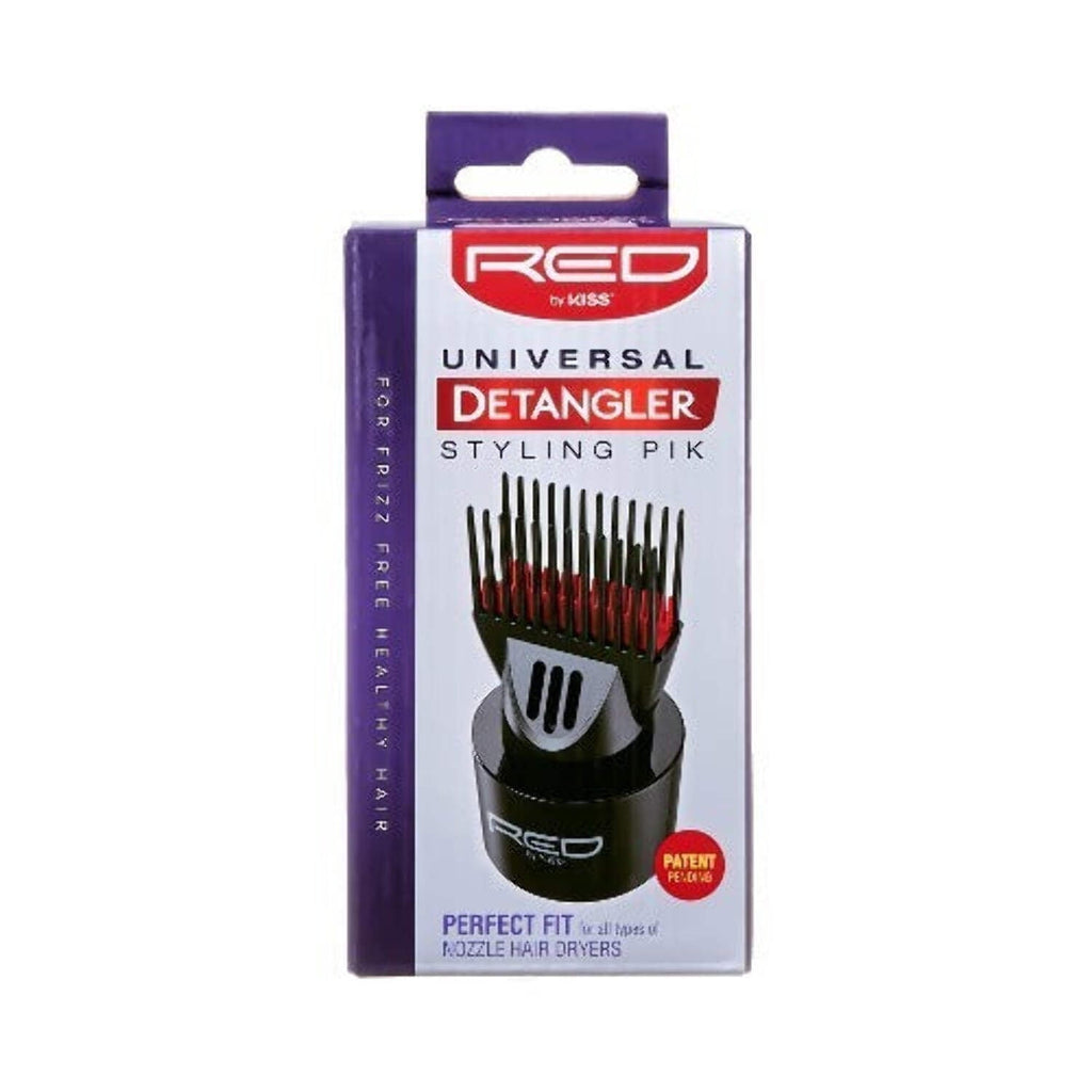 RED by Kiss Universal Detangling Blow Dryer Hair Styling Pik, Heavy-Duty Nylon, Frizz Free Straightening, Ideal for Natural Hair, Weaves, Wigs, Compatible with All Dryers