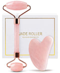 CozyNestFinds Face Massager Rose Quartz Face Roller &amp; Gua Sha Facial Tool Set, Muscle Tension Relief, Skin Care Gifts for Woman/Men, Skin Care Gifts