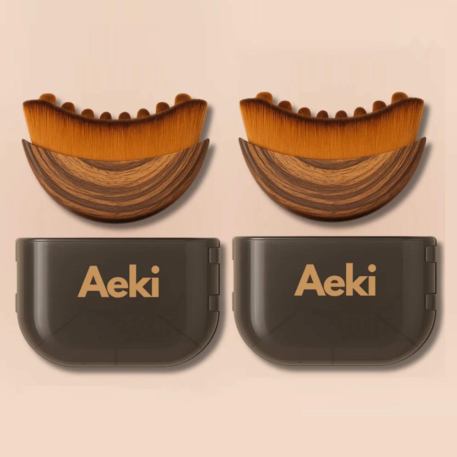 Aeki Lymphatic Contour Face Brush - Reduces Puffiness &amp; Restores Definition, Aeki Lymphatic Face Brush, 100% Gentle &amp; Soft on Skin | Naturally Sculpted Look,Aekii Facial Brush