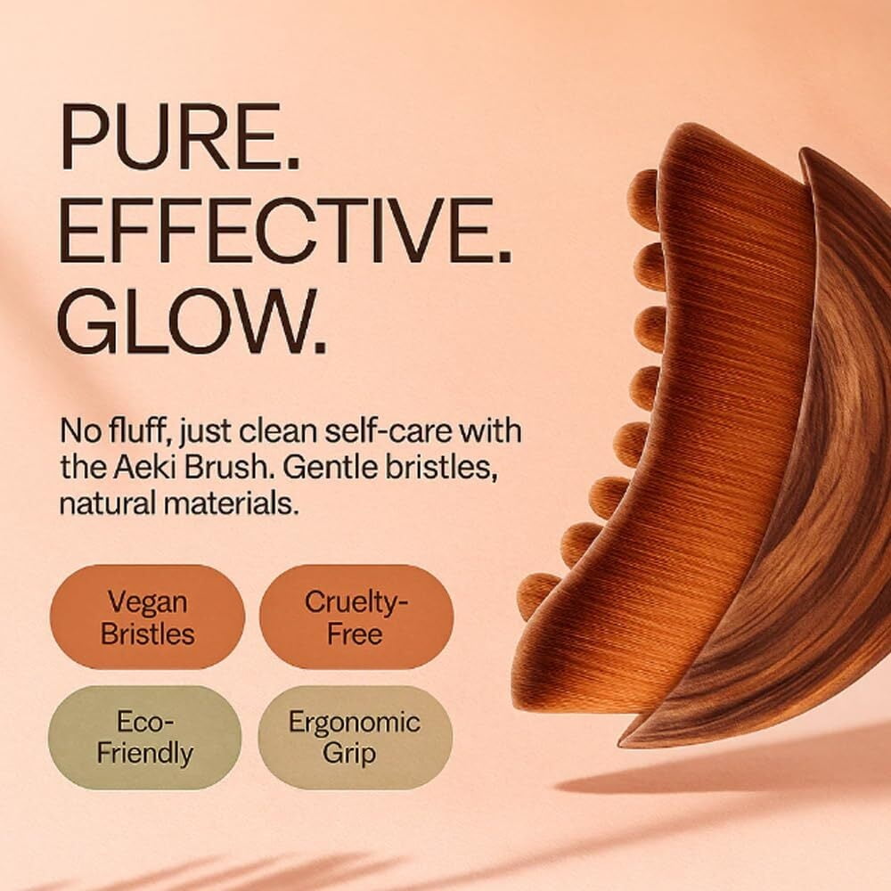 Aeki Lymphatic Contour Face Brush - Reduces Puffiness &amp; Restores Definition, Aeki Lymphatic Face Brush, 100% Gentle &amp; Soft on Skin | Naturally Sculpted Look,Aekii Facial Brush