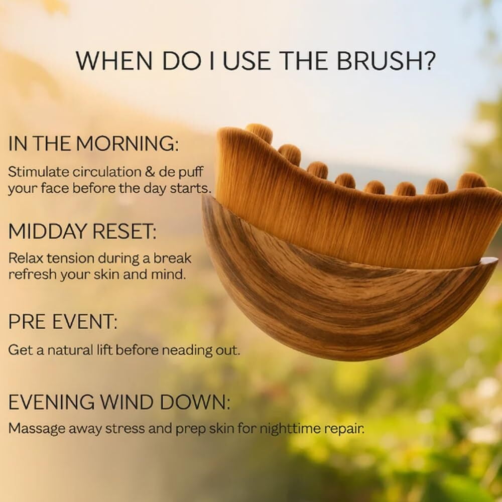 Aeki Lymphatic Contour Face Brush - Reduces Puffiness &amp; Restores Definition, Aeki Lymphatic Face Brush, 100% Gentle &amp; Soft on Skin | Naturally Sculpted Look,Aekii Facial Brush
