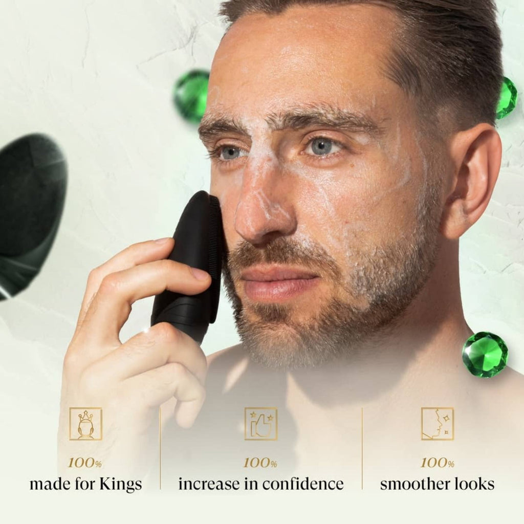 douxds Flex™ Pro Vibrating Face Brush, Electric Face Scrubber, Face Scrubber for Men, Flex™ Face Brush, Men's Skin Care, Powerful Sonic Technology, Removes Dark Marks and Bumps, Acne Treatment